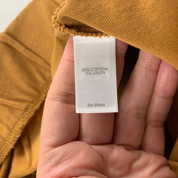 J. Jill Women's mustard brown capri pants wide leg - Picture 4 of 6